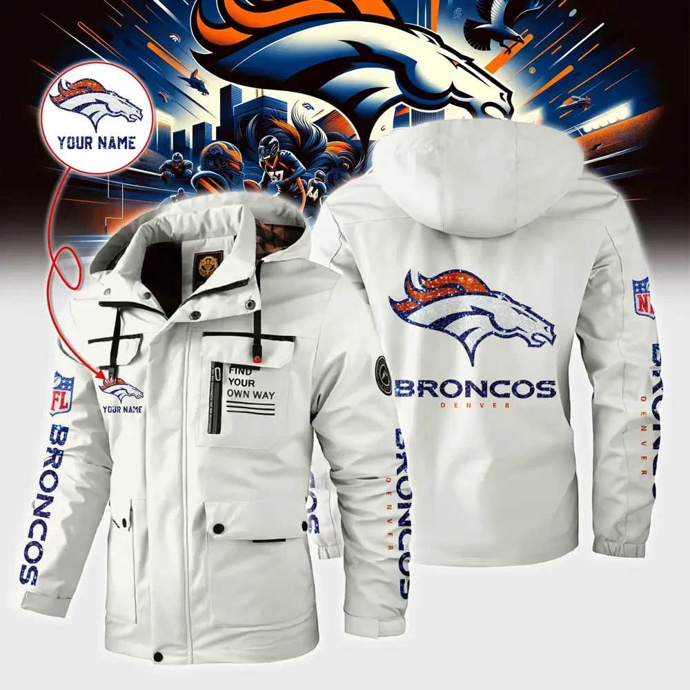 Denver Broncos Personalized Winter Windbreaker Jacket ANZWWJ010
