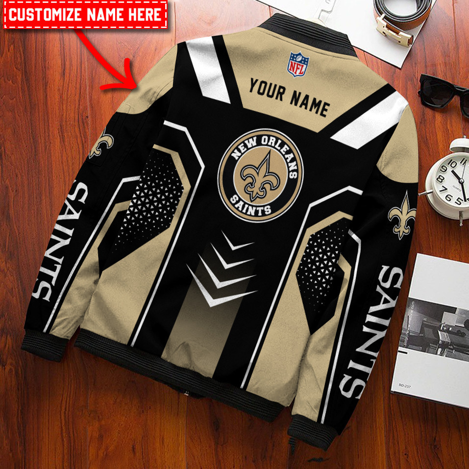 New Orleans Saints Personalized Bomber Jacket PBHX3B6