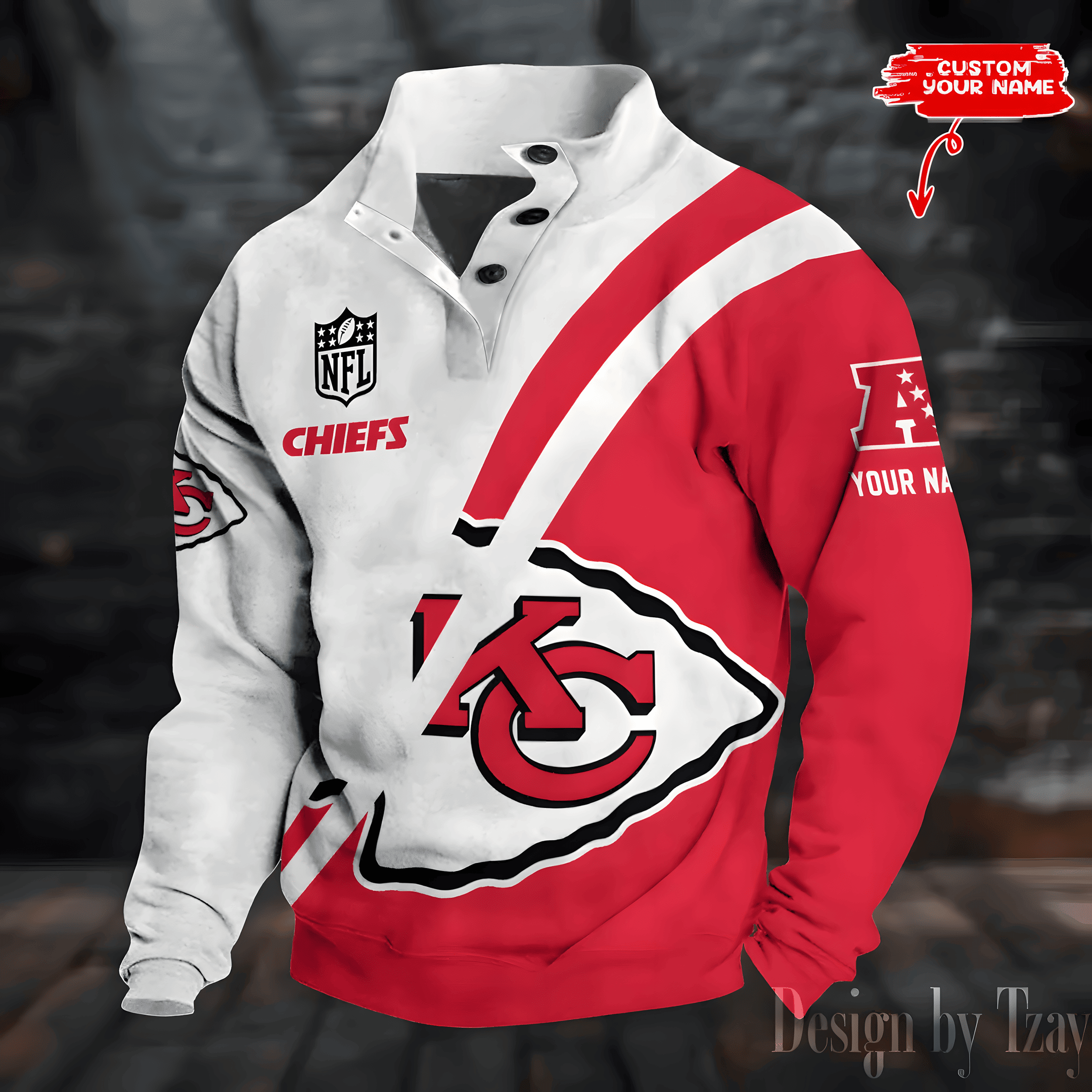 Kansas City Chiefs Sports Print Sweatshirt S9DBSCH779
