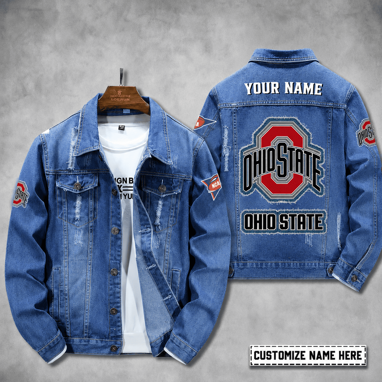 Ohio State Buckeyes Personalized New Denim Jacket S9DJ366