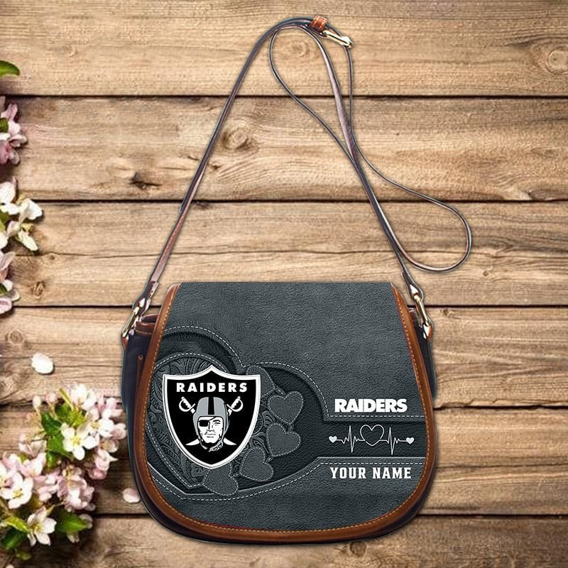 Las Vegas Raiders Personalized Zipper Shoulder Bag Best Gift For Fans S9ZSB017