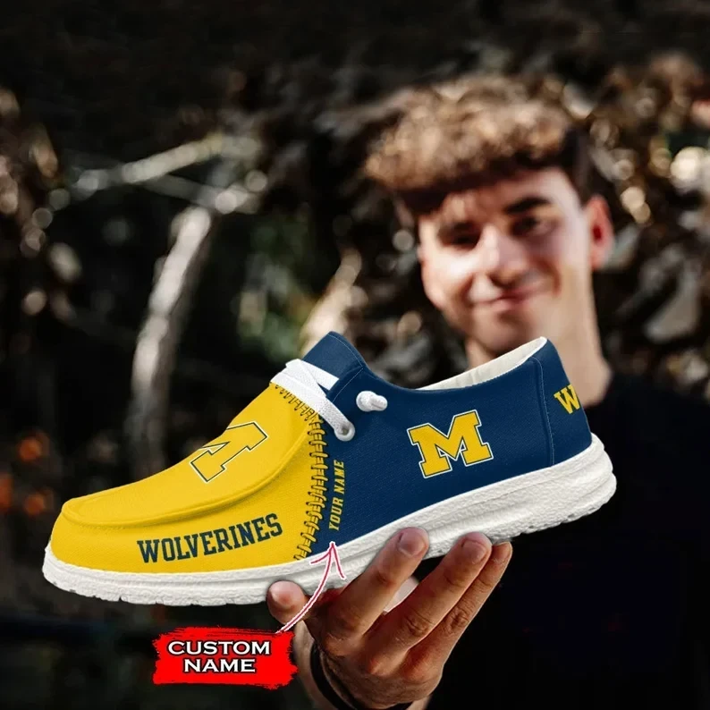 Personalisable Michigan Moccasin Slippers Shoes MCG15568