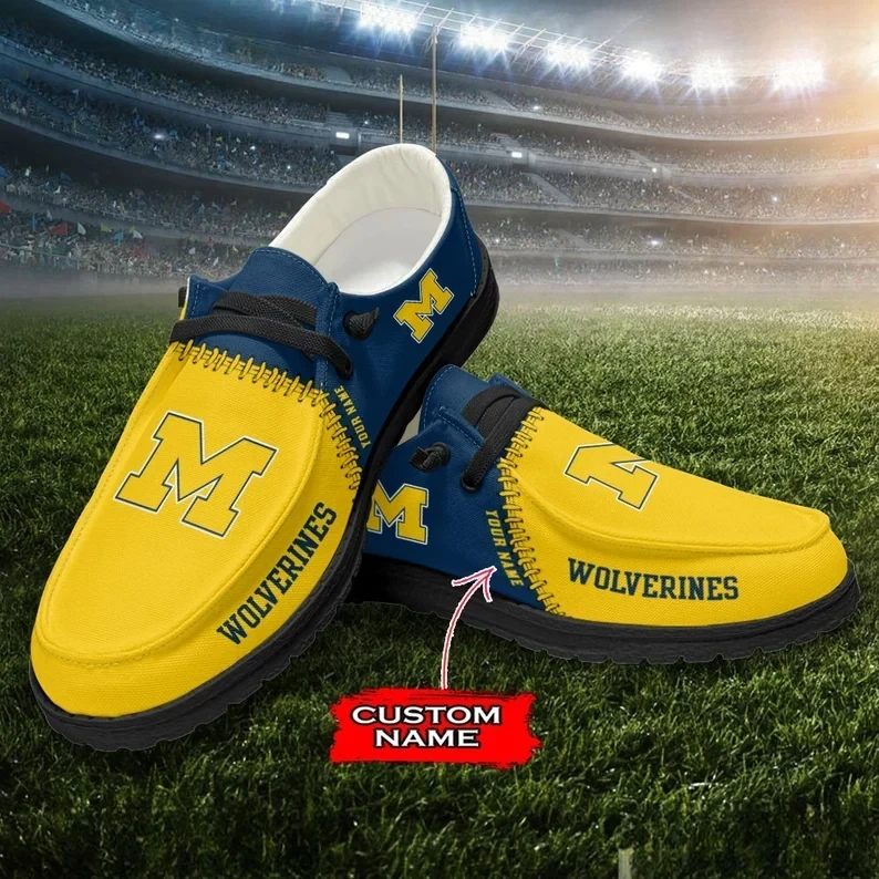 Personalisable Michigan Moccasin Slippers Shoes PBA86H4