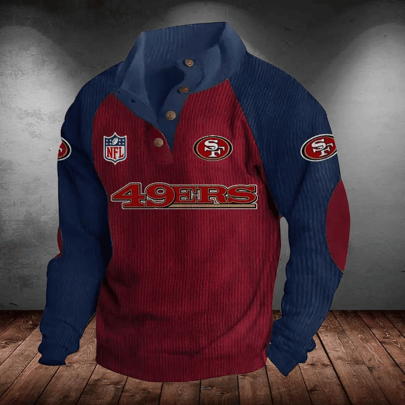 San Francisco 49ers S9DBSCH846 Men's Corduroy Colorblock Sweatshirt