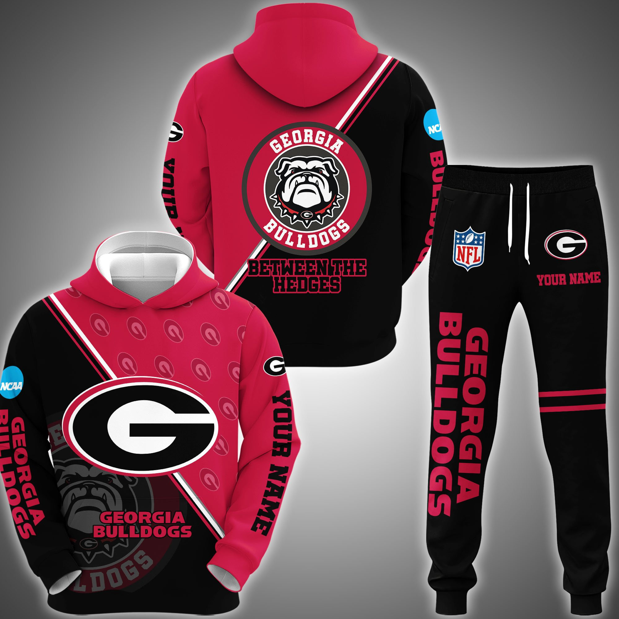 Georgia Bulldogs Hoodie Sweatpants Custom Your Name Sport Gifts PBZQV8Q