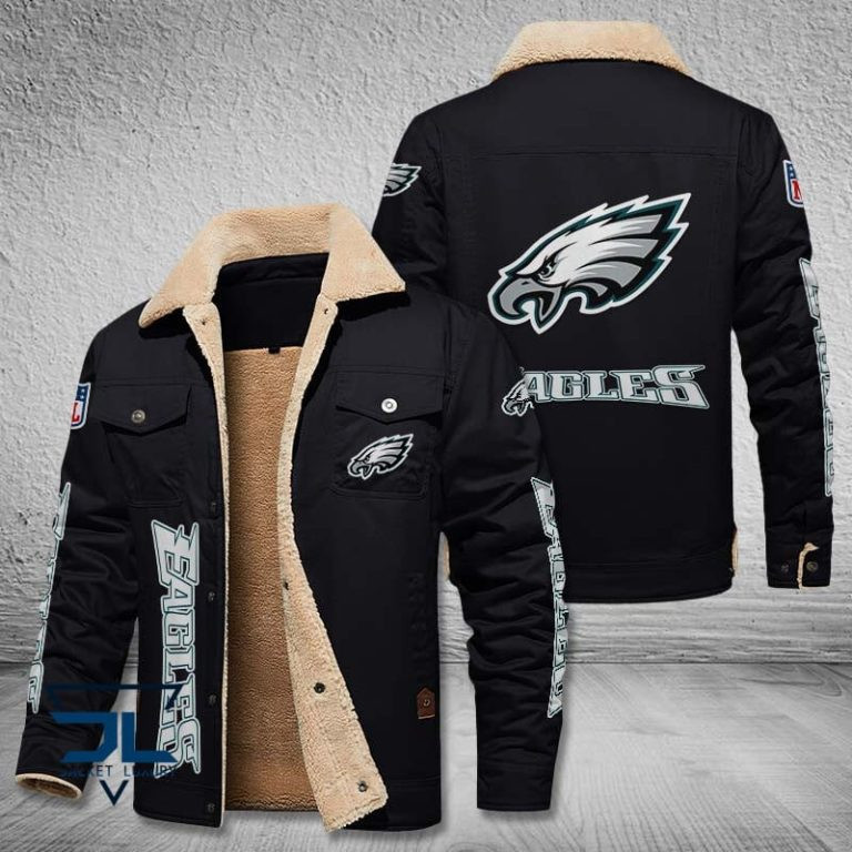 Philadelphia Eagles NFL Fleece Leather Jacket PBP4HFQ