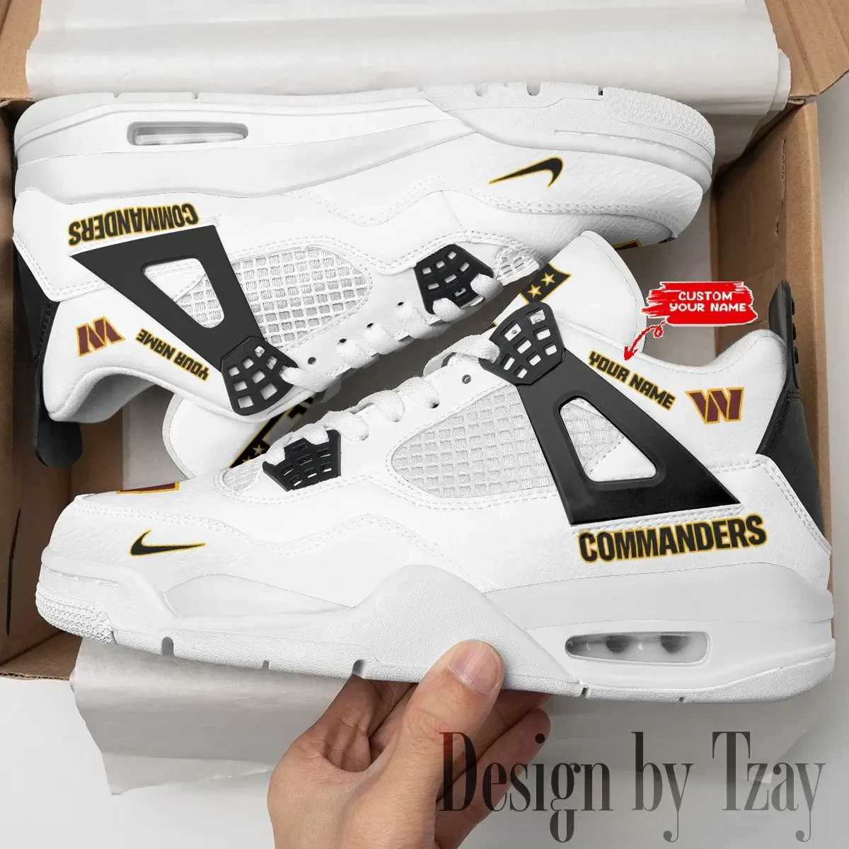 Washington Commanders Personalized AJ4 Sneaker BGAJ4S432