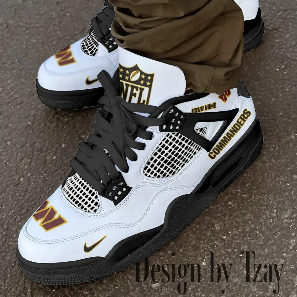 Washington Commanders Personalized AJ4 Sneaker PB7IG1V