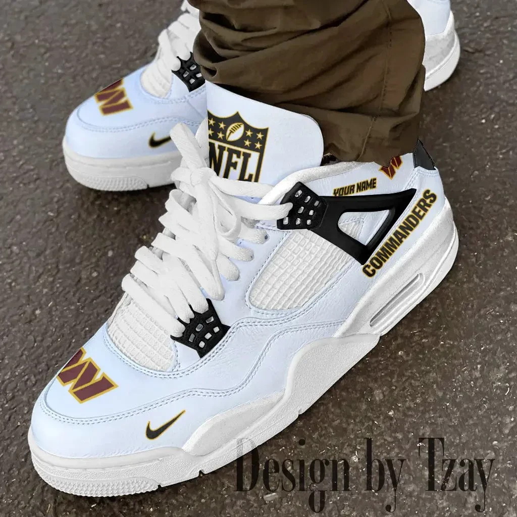 Washington Commanders Personalized AJ4 Sneaker PB7IG1V