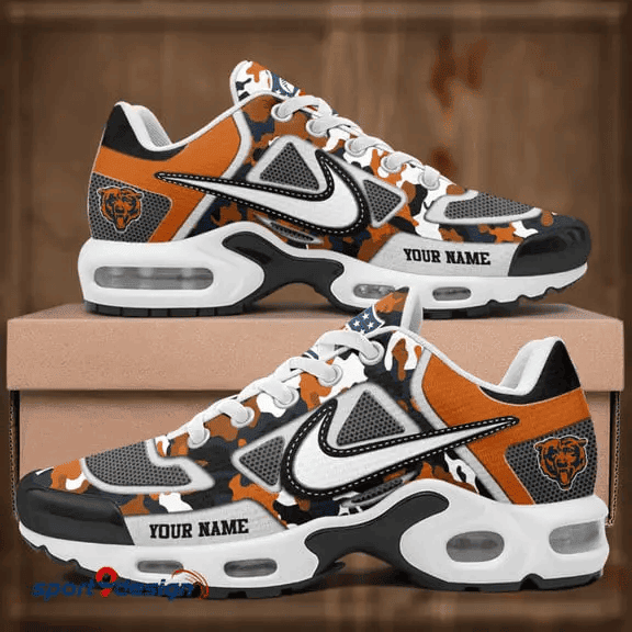 Chicago Bears Custom Camo Print Athletic T-N Sneakers SPTTNSHOES104