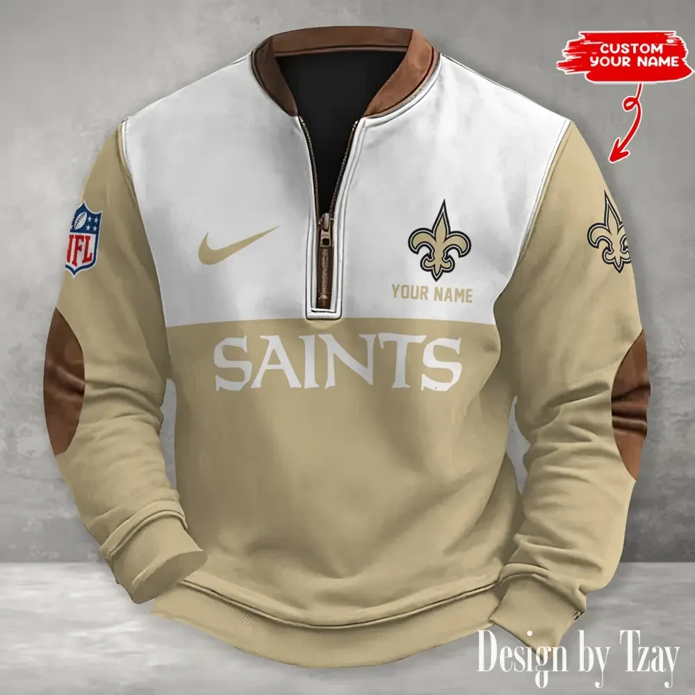 S9MPZNS190-New Orleans Saints Print Vintage Sweatshirt