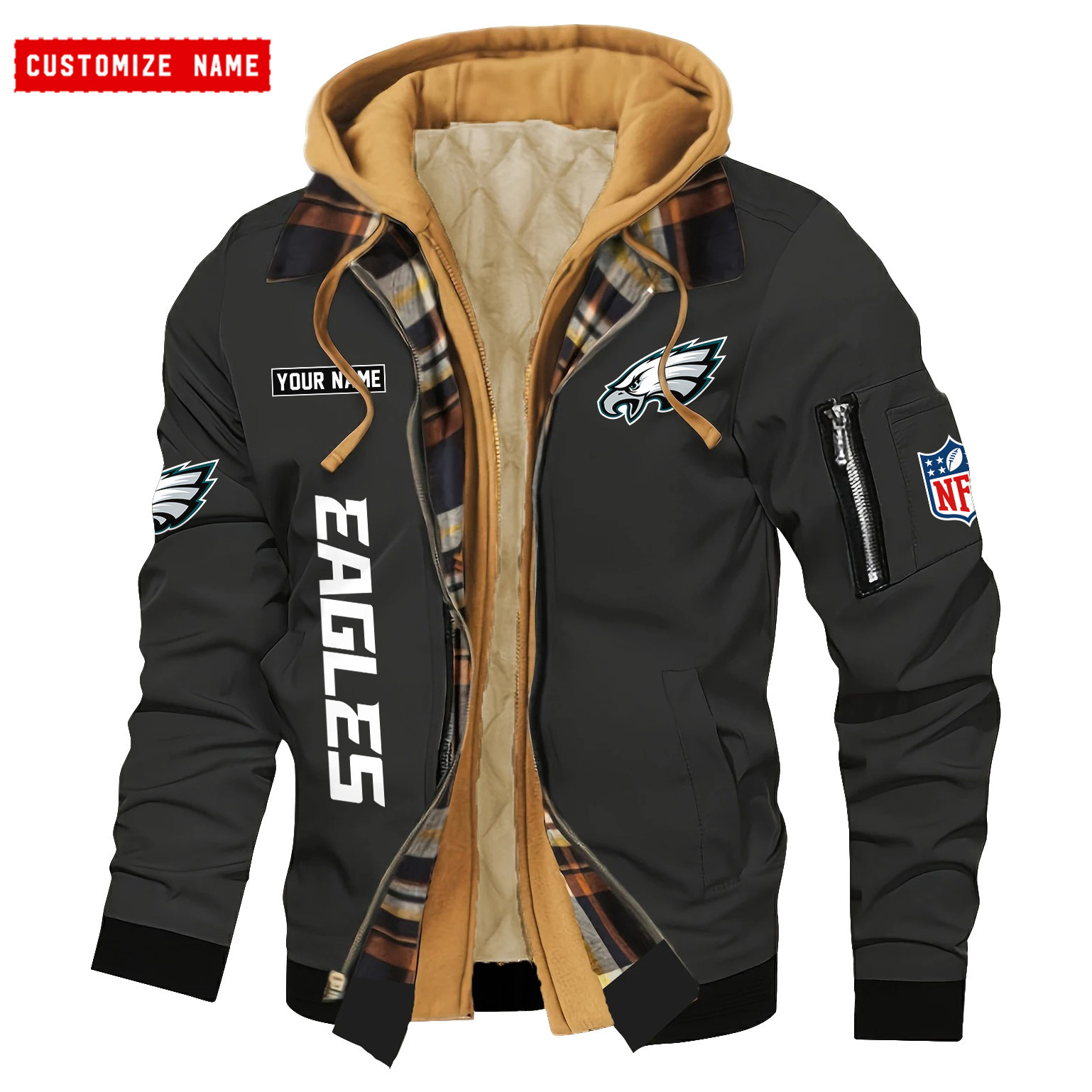 Philadelphia Eagles Jacket Casual Fake Two Piece Design SPTJCFTPD058