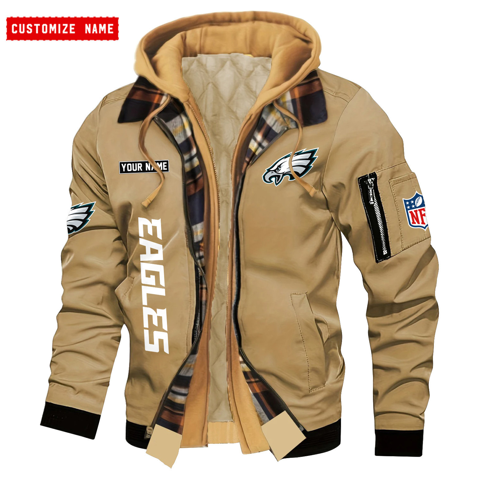 Philadelphia Eagles Jacket Casual Fake Two Piece Design PB3I1PW