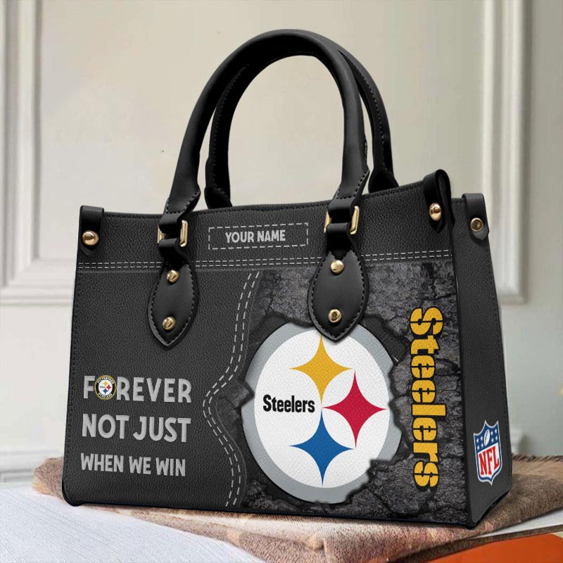 Pittsburgh Steelers Personalized Leather Hand Bag BBLTH33F