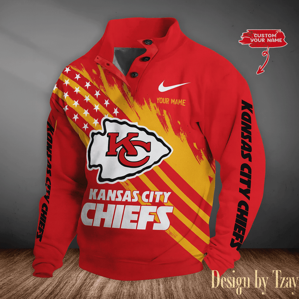Kansas City Chiefs Double Stand Collar Sport Hoodies S9DB233