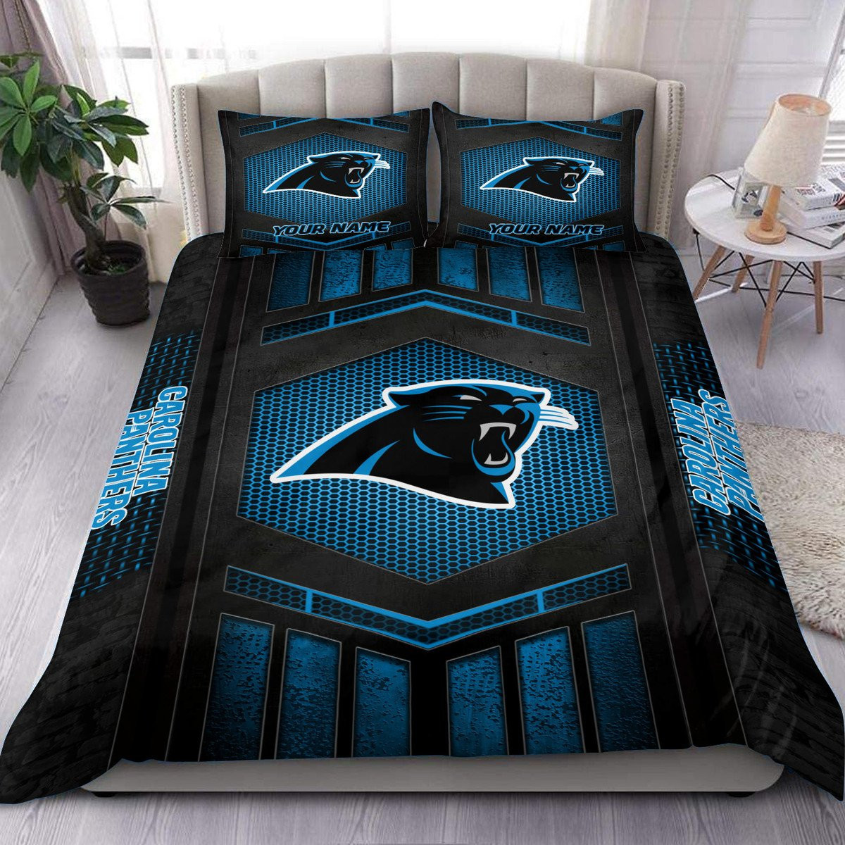 Carolina Panthers Personalized Bedding Set Best Gift For Fan BGBED107