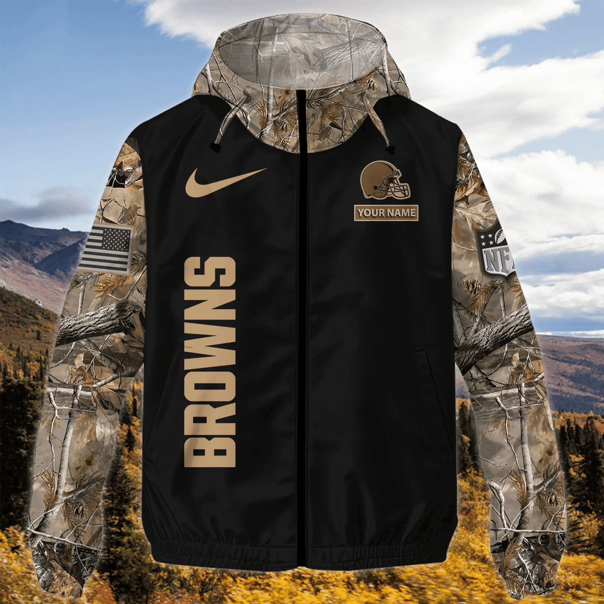 Cleveland Browns Custom Windbreaker Outdoor Jacket Sport Fan Gift PBA3955