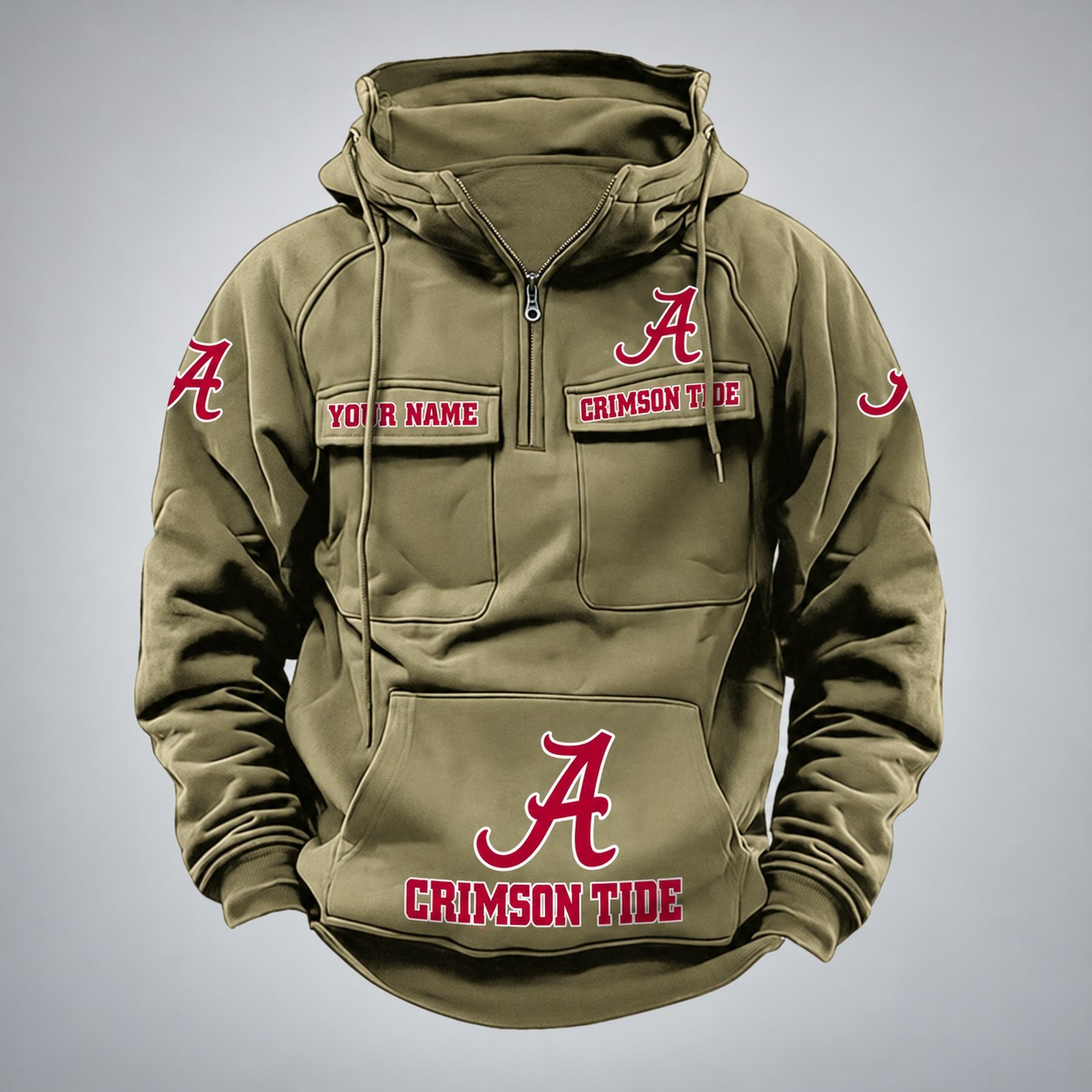 Alabama Crimson Tide Vintage Men Hoodie AZV12