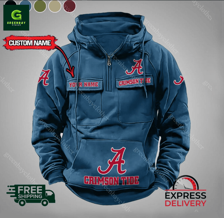 Alabama Crimson Tide Vintage Men Hoodie PB9PODT