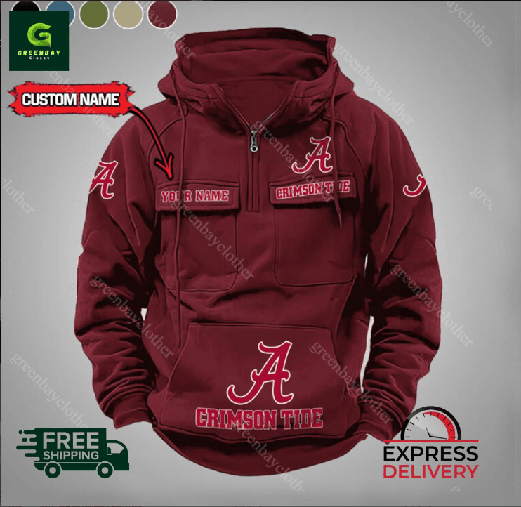 Alabama Crimson Tide Vintage Men Hoodie PB9PODT