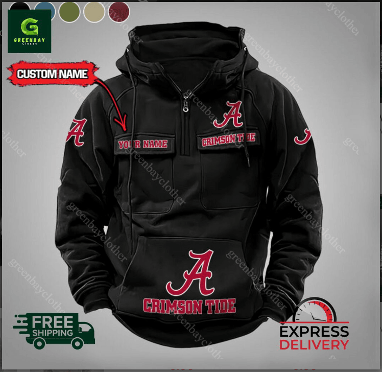 Alabama Crimson Tide Vintage Men Hoodie PB9PODT