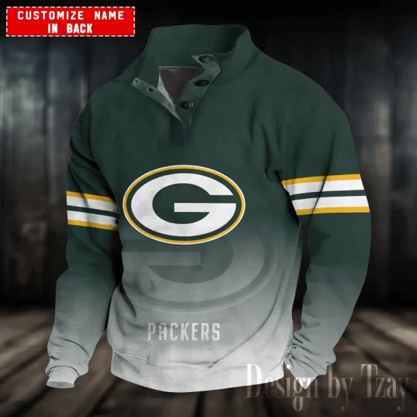 Green Bay Packers Sports Print Sweatshirt PB3ZQYE