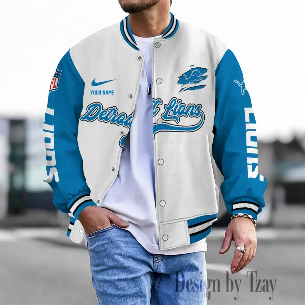 Detroit Lions Unisex Exclusive Styles Varsity Jacket SPTBBJACKET502
