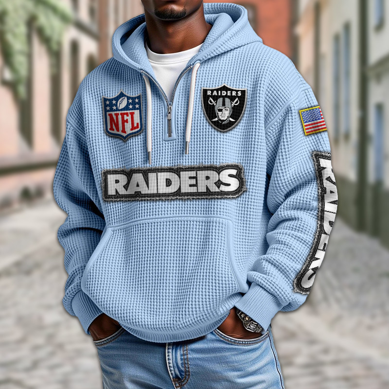 Las Vegas Raiders Waffle Half Zip Hoodie PB9JB4P