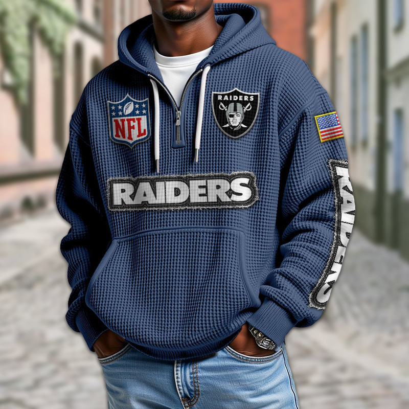 Las Vegas Raiders Waffle Half Zip Hoodie PB9JB4P