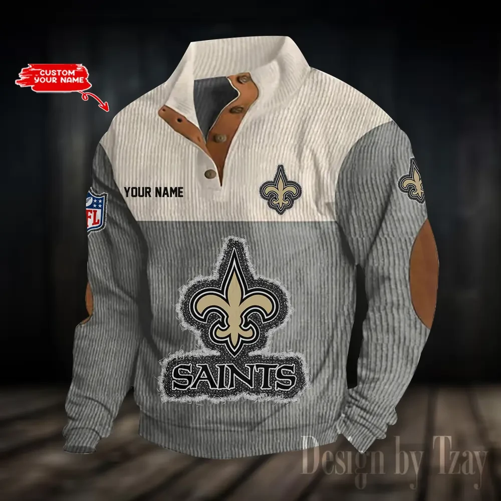 New Orleans Saints Sports Print Sweatshirt PB5EV1Q