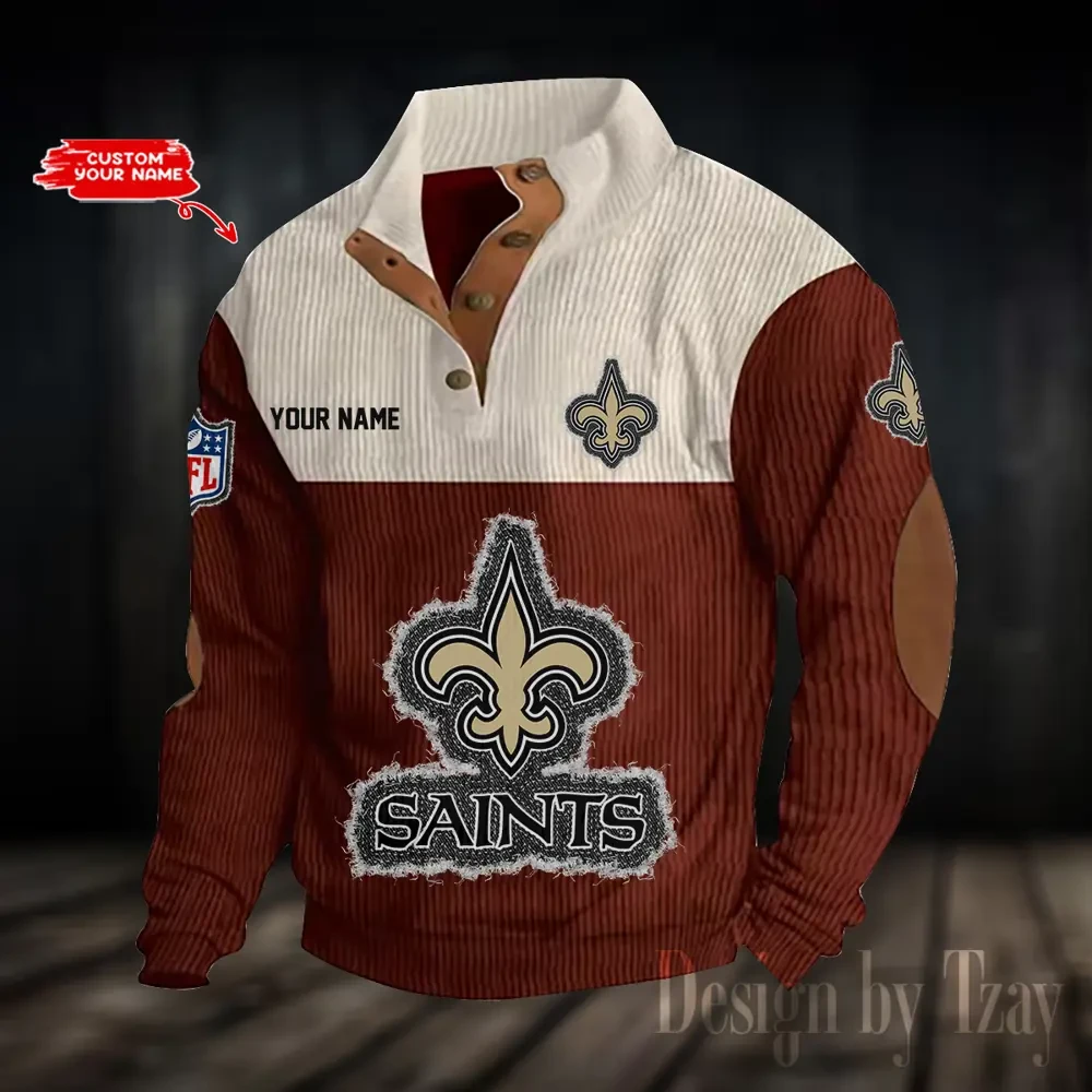 New Orleans Saints Sports Print Sweatshirt PB5EV1Q