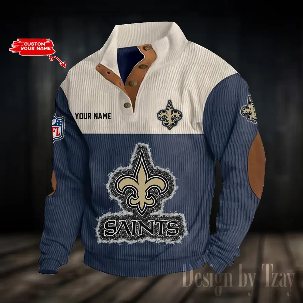 New Orleans Saints Sports Print Sweatshirt PB5EV1Q