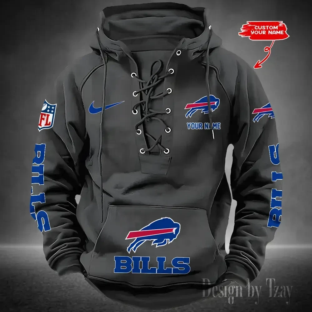 Buffalo Bills Men's Hooded Lace-up Hoodie PB7EMM3