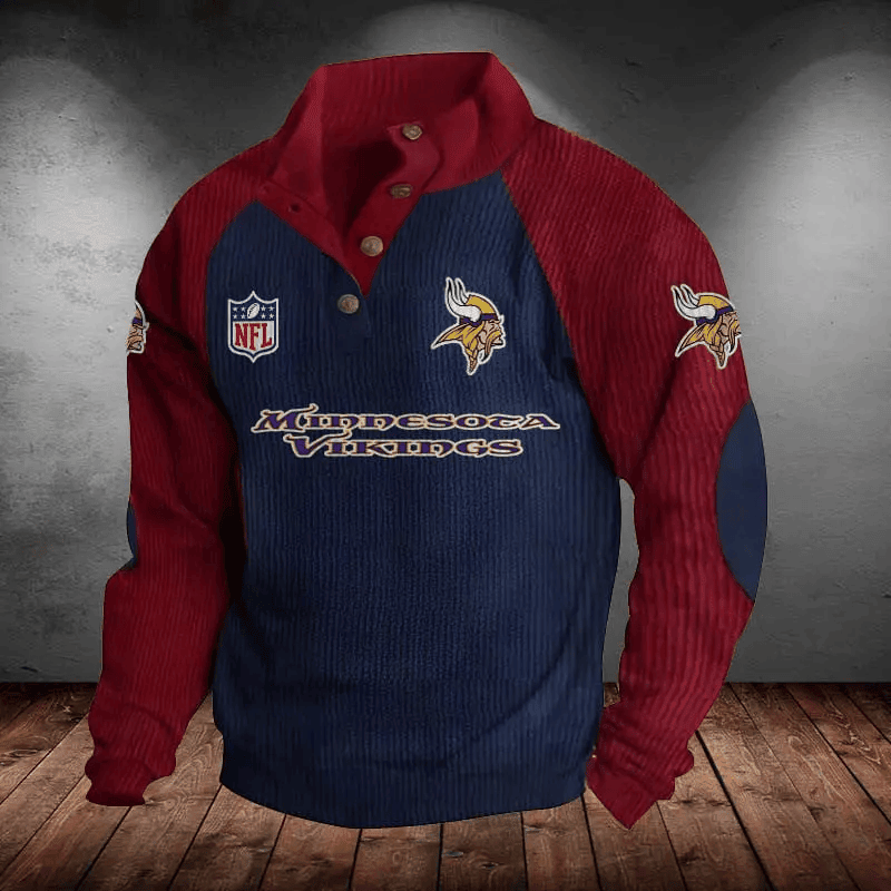 Minnesota Vikings Men's Corduroy Colorblock Sweatshirt PBSOBT3