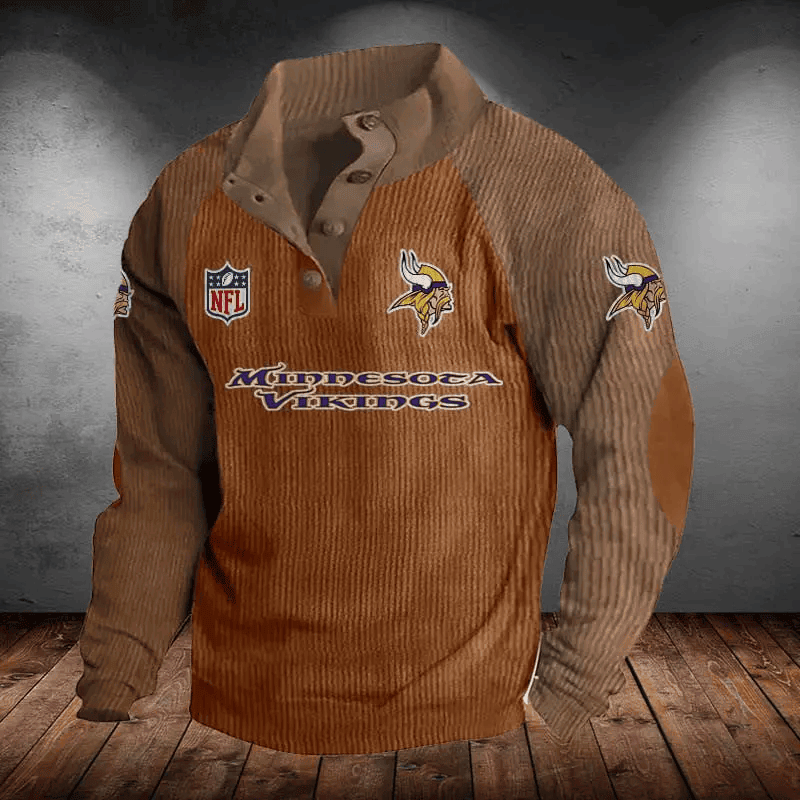 Minnesota Vikings Men's Corduroy Colorblock Sweatshirt PBSOBT3