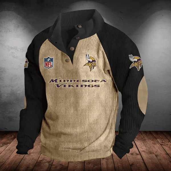 Minnesota Vikings Men's Corduroy Colorblock Sweatshirt PBSOBT3