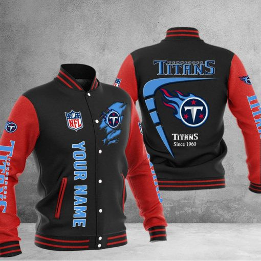 Tennessee Titans Custom Multicolors Button Jacket PBDVEB5