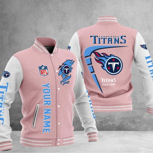 Tennessee Titans Custom Multicolors Button Jacket PBDVEB5