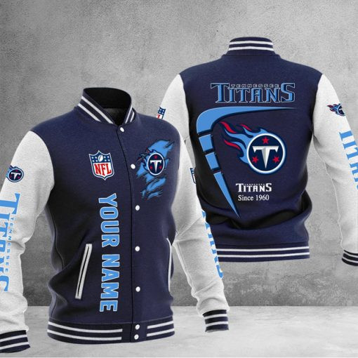 Tennessee Titans Custom Multicolors Button Jacket PBDVEB5
