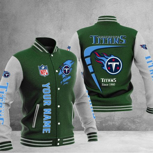 Tennessee Titans Custom Multicolors Button Jacket PBDVEB5