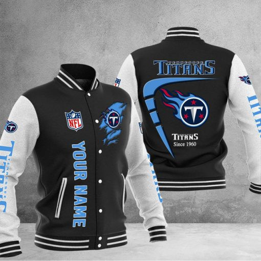Tennessee Titans Custom Multicolors Button Jacket PBDVEB5
