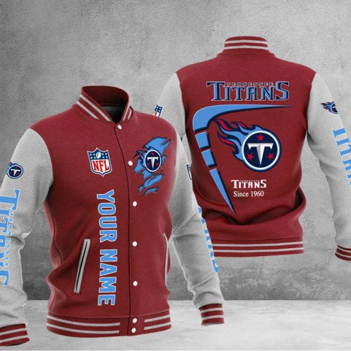 Tennessee Titans Custom Multicolors Button Jacket PBDVEB5