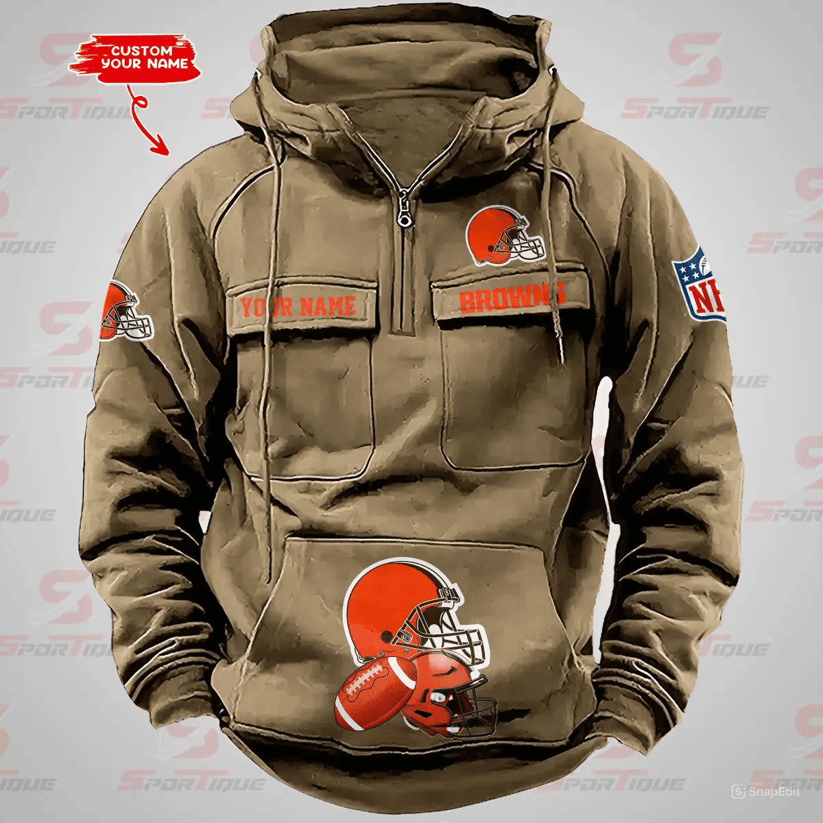 Cleveland Browns Vintage Men Hoodie AZVMHD361