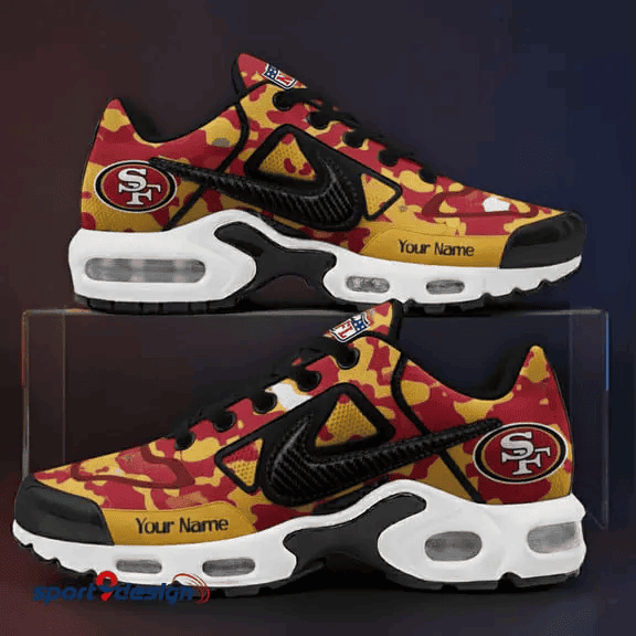 San Francisco 49ers Custom Camo Print Athletic T-N Sneakers SPTTNSHOES094