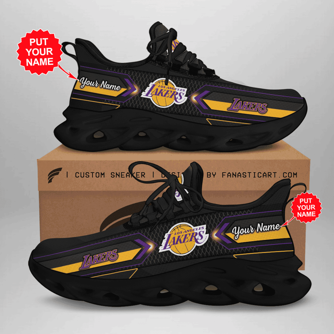 Los Angeles Lakers Personalized Yezy Running Sneakers PBQN28R
