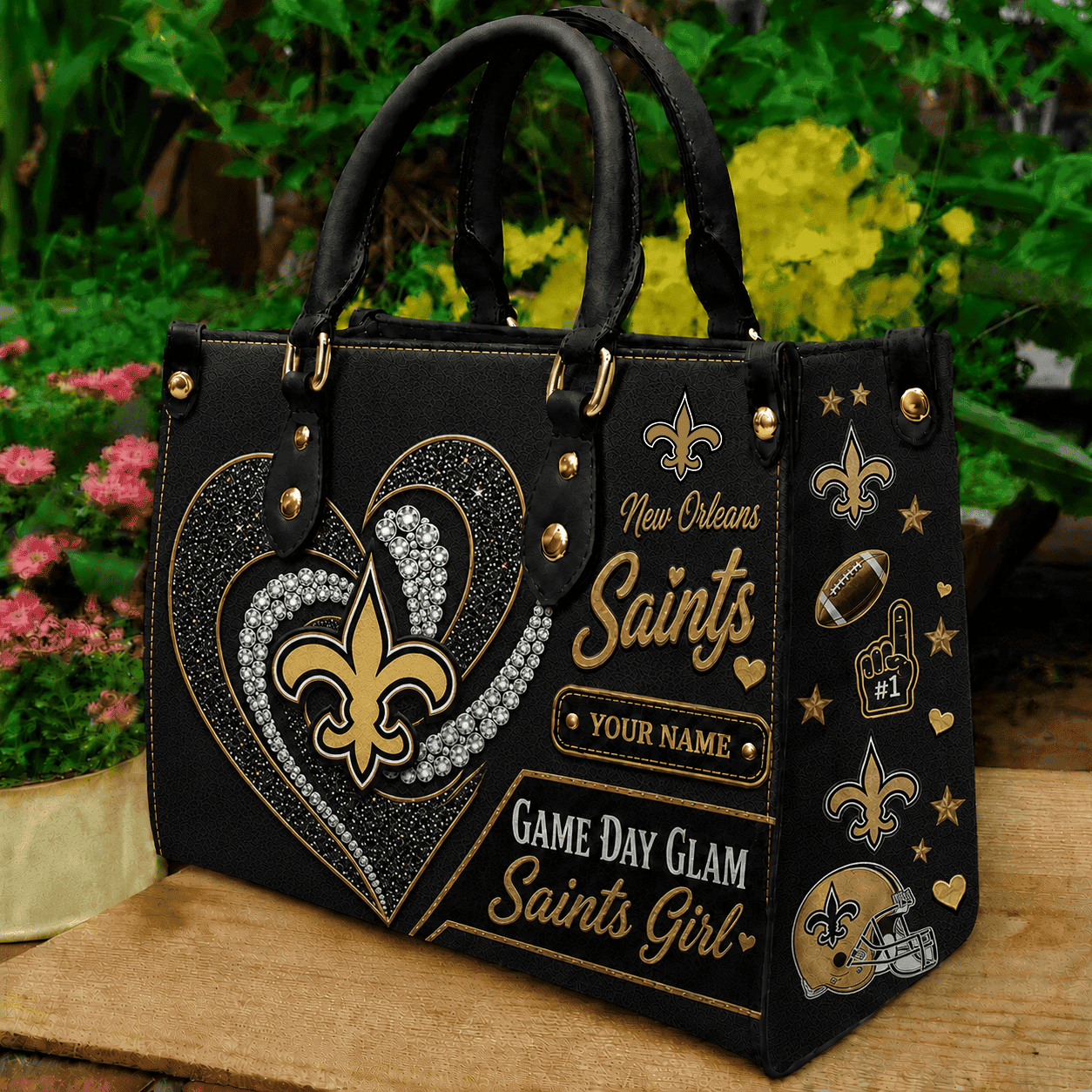 New Orleans Saints NFL Premium Leather Hand Bag Personalized Gift For Fan Men Women - Limited Edition MGF04