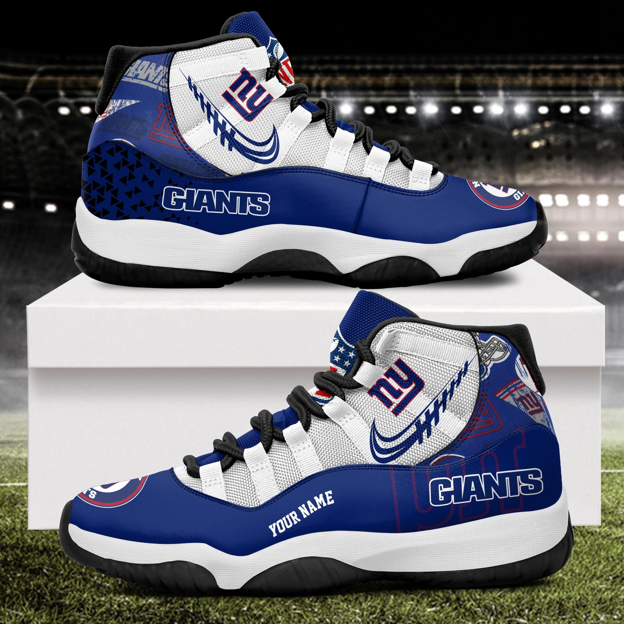 New York Giants Air Jordan 11 Shoes JD016