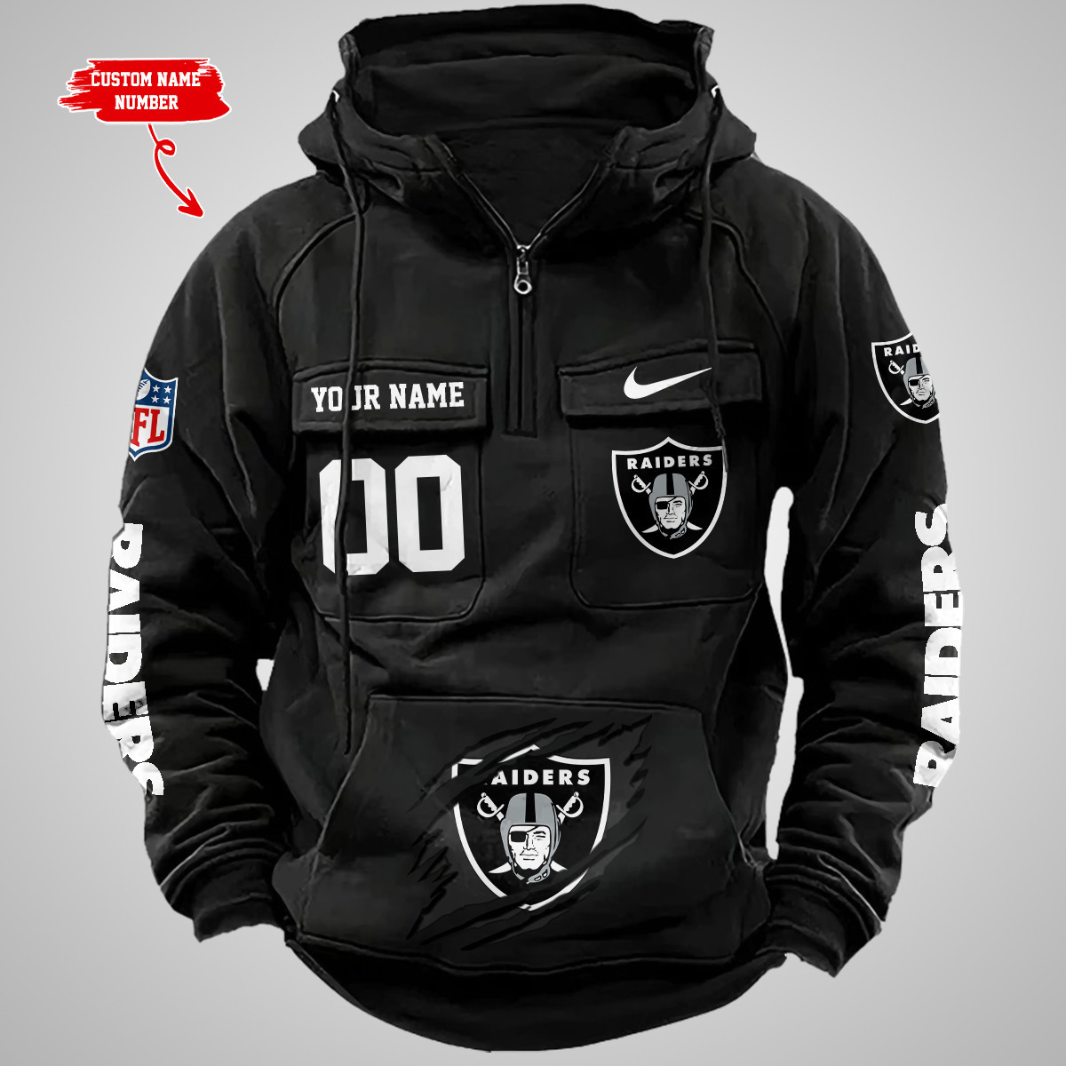Las Vegas Raiders Vintage Men Hoodie AZVMHD161