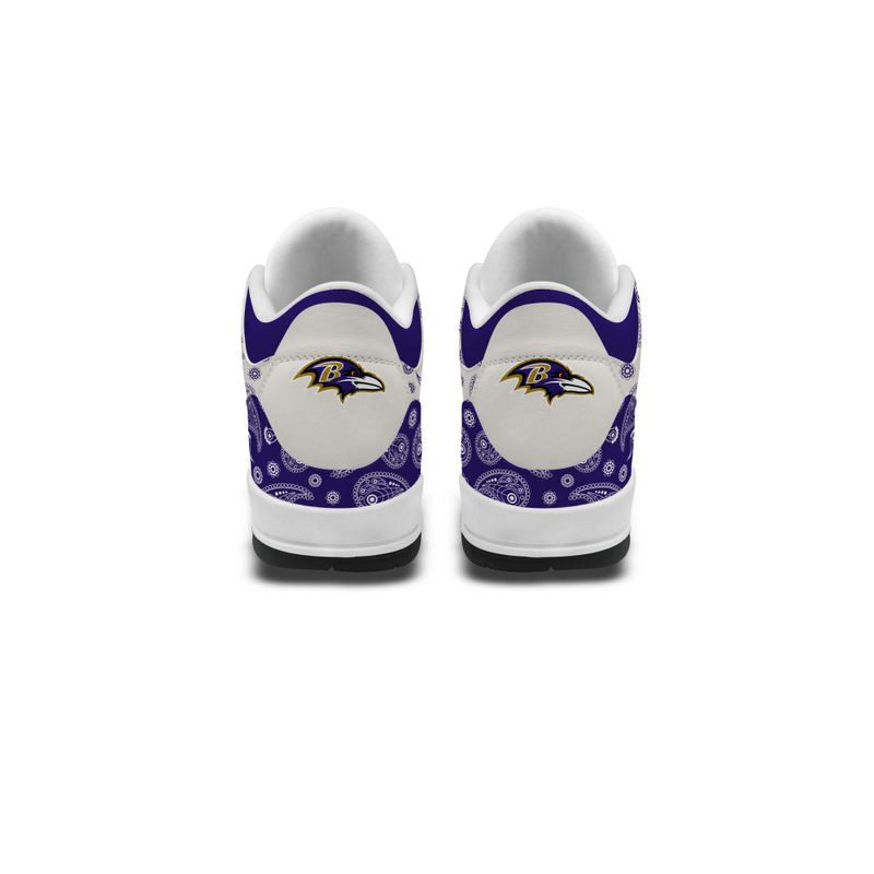 Baltimore Ravens Basic Leather JD03 Shoes Men and Women PBBMES7