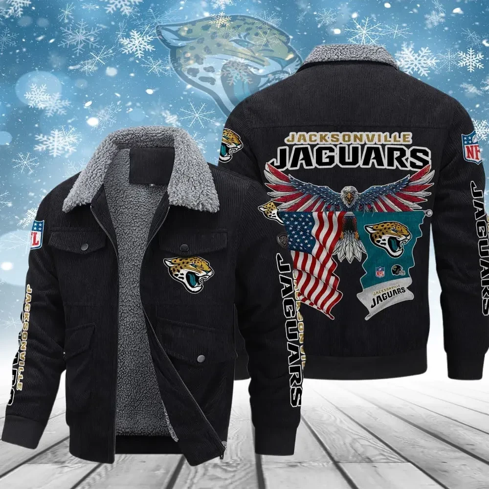 Jacksonville Jaguars VITCJ087 Men’s Thickened Corduroy Jacket ( SIZE M - 8 XL )